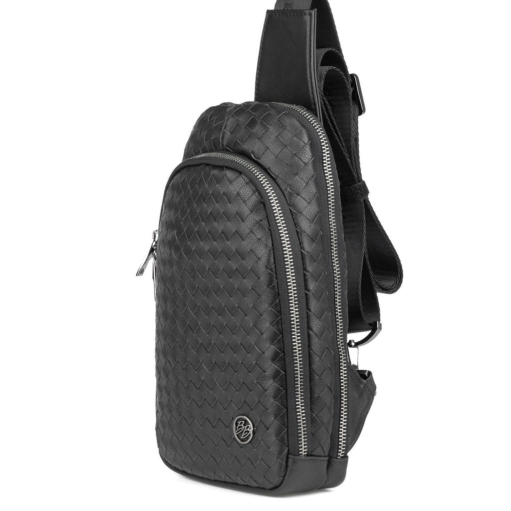 Мужская кожаная сумка-слинг - Barcelo biagi фото 2