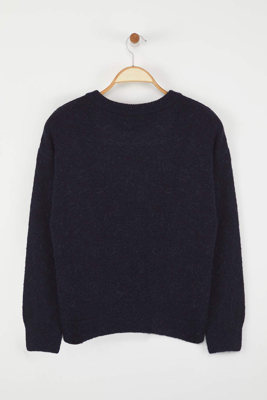 More Sustainable Lacivert Alpaka Yun Kar?s?ml? Triko Kazak|TWOAW26KZ00001 - Trendyolmilla фото 8