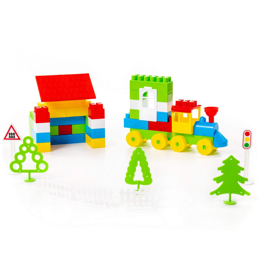 Конструктор Строитель (129 элементов) (в пакете) - Полесье фото 4