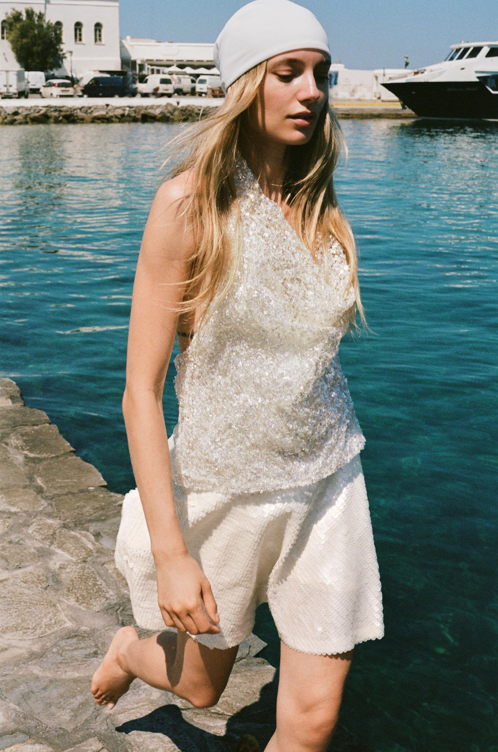 SEQUINNED MINI SKORT - Zara фото 7