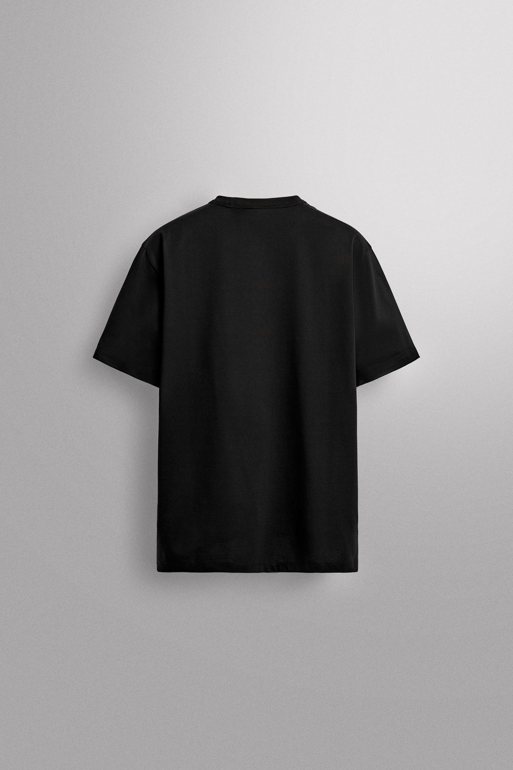 CAMISETA T?CNICA MEZCLA ALGOD?N / Negro - Zara фото 7
