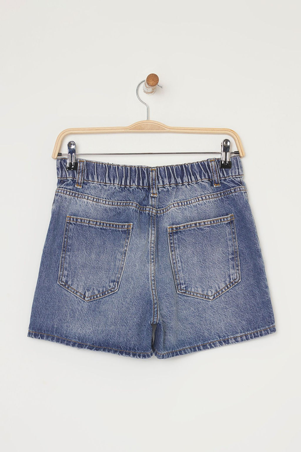 TRENDYOLMILLA Siyah Beli Lastikli City Denim Sort TWOSS25SR00153 фото 13