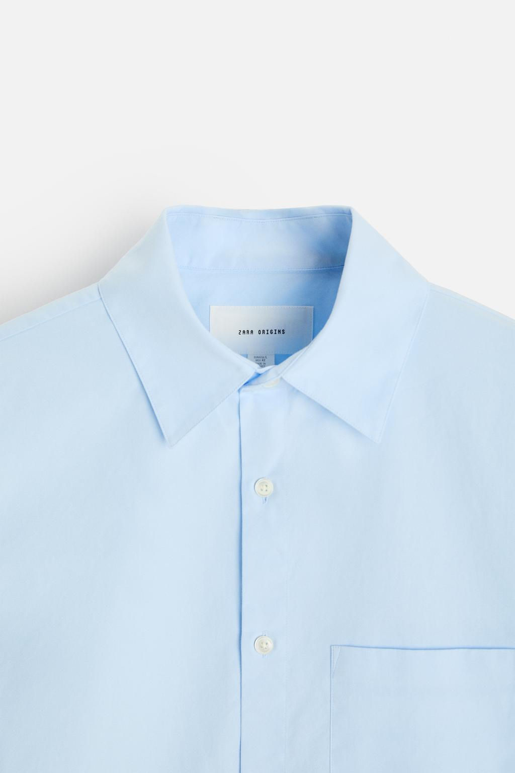 COTTON POPLIN SHIRT - Zara фото 9