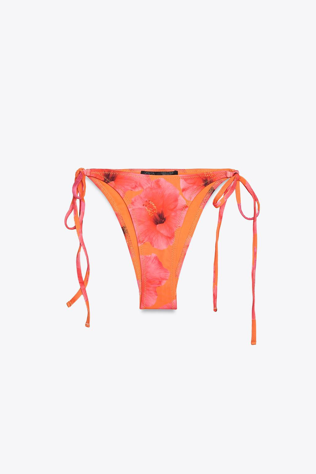 PRINTED TIE BIKINI BOTTOMS - Zara фото 4