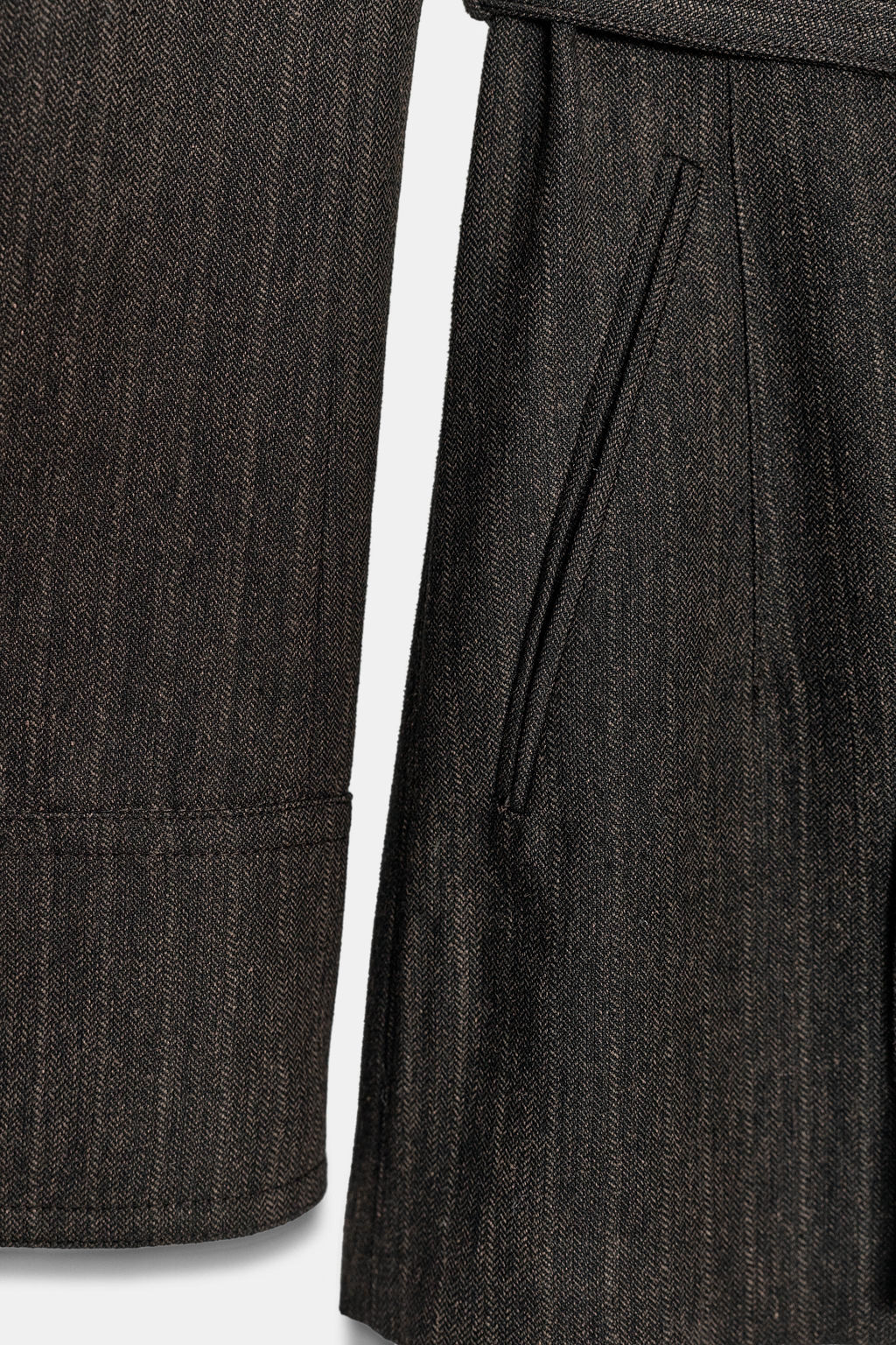 HERRINGBONE BLAZER WITH BELT ZW COLLECTION - Zara фото 9