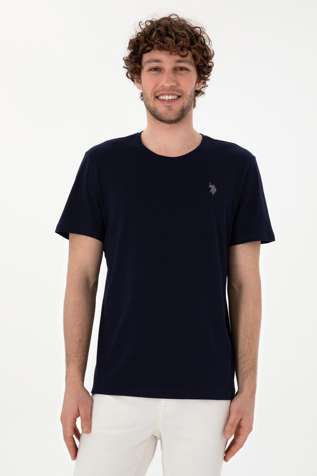 Erkek Regular Fit Bisiklet Yaka Lacivert Basic Ti__rt Sepette S_rpriz _ndirim - U.s. polo assn фото 8