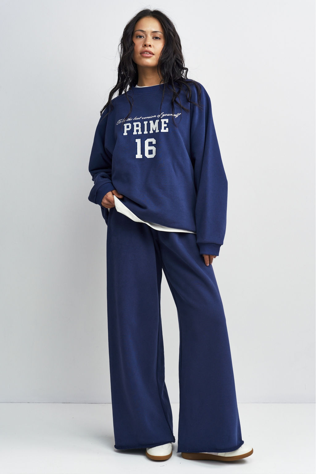 Брюки-трубы Темно-синий