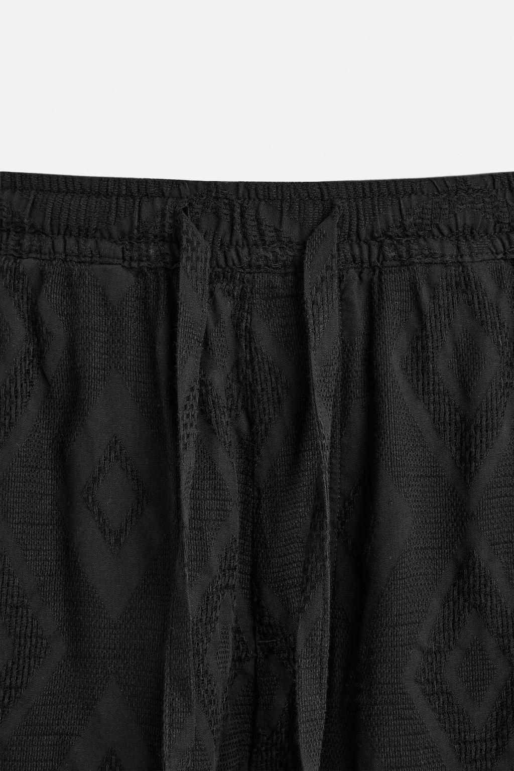 GEOMETRIC PRINT JACQUARD BERMUDA SHORTS - Zara фото 19