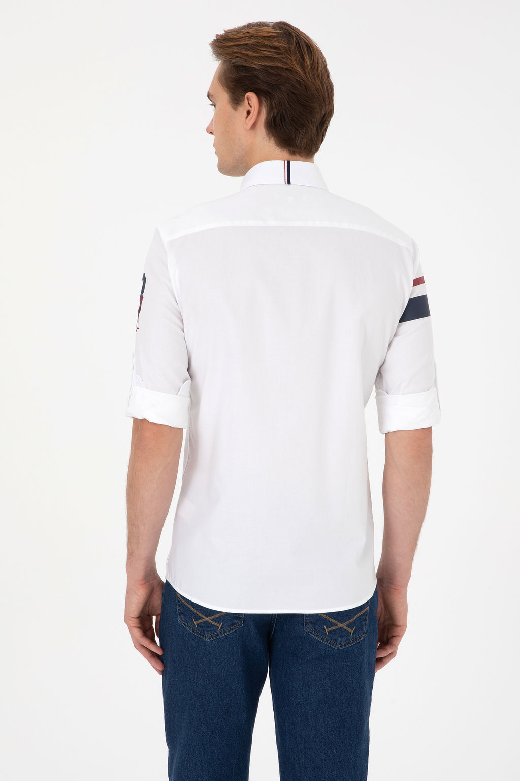 Erkek Beyaz Uzun Kollu G_mlek - U.s. polo assn фото 12