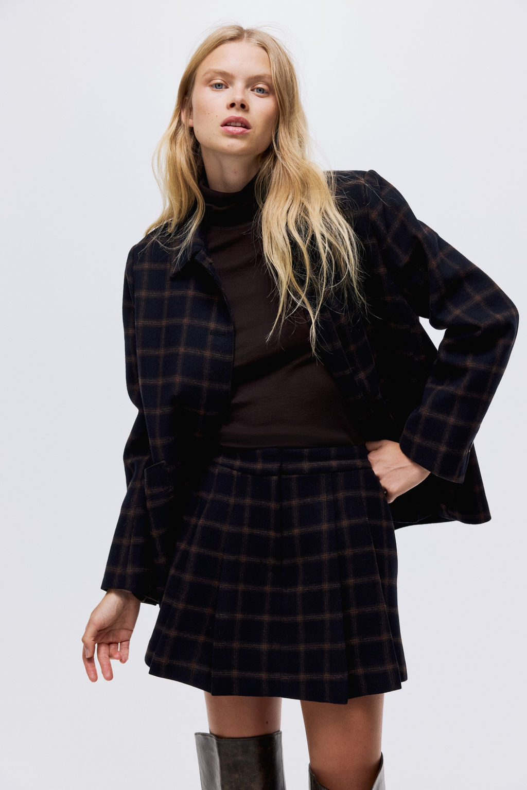 Falda pantal?n tableada en mezcla de lana - H&m фото 2