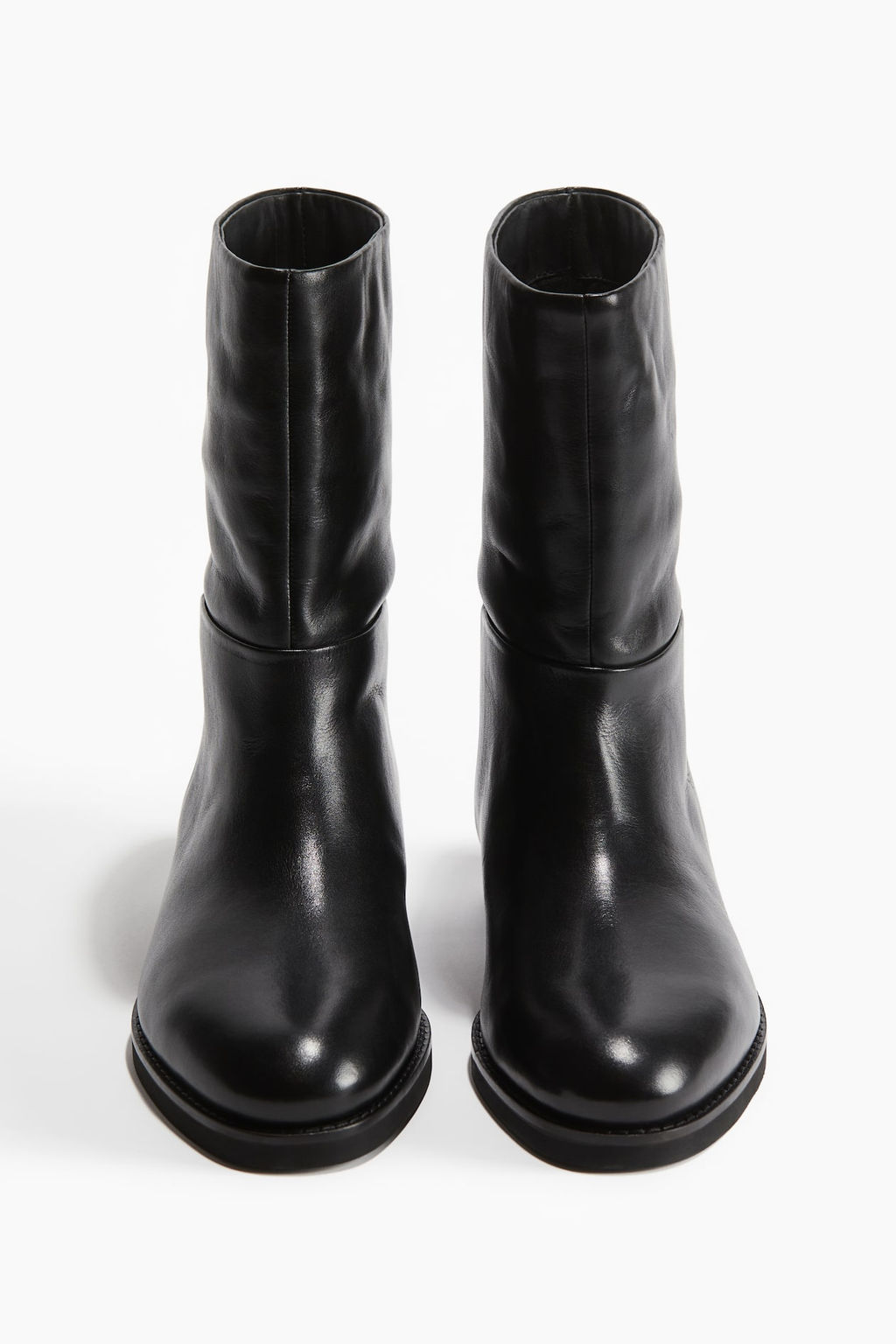 Calf-high leather boots - H&m фото 3