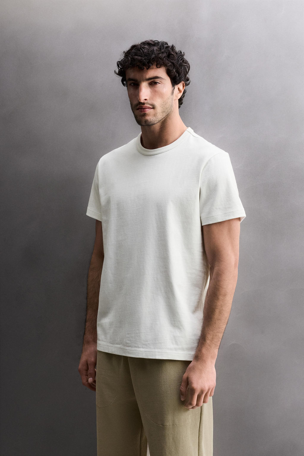 CAMISETA RELAXED FIT HEAVYWEIGHT / Blanco - Zara фото 2