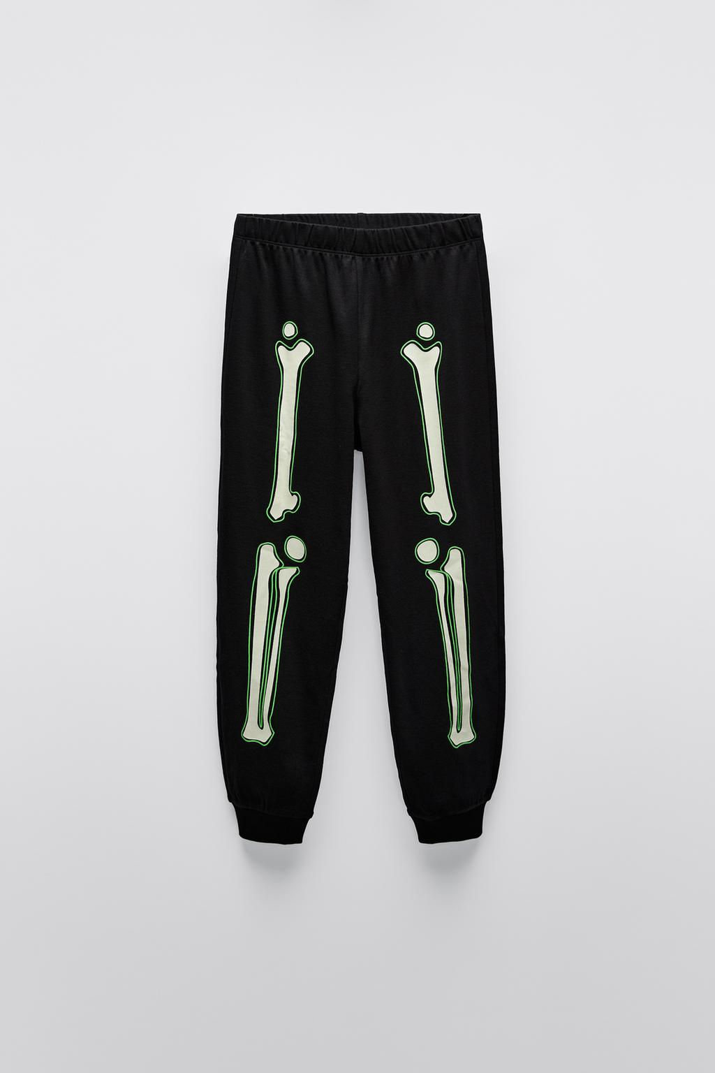 AGES 6-14 YEARS/GLOW-IN-THE-DARK SKELETON PYJAMAS - Zara фото 4