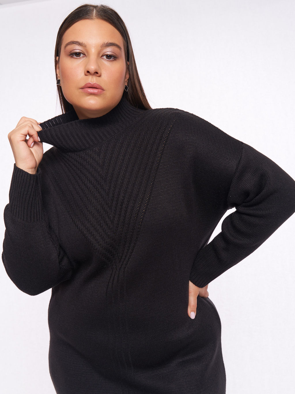 Черное вязаное платье PP91566BLK01 - Артесса фото 9