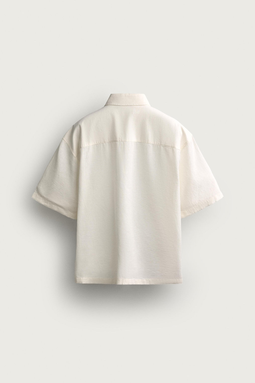 CAMISA RELAXED FIT  BORDADOS PLIEGUES / Crudo - Zara фото 7