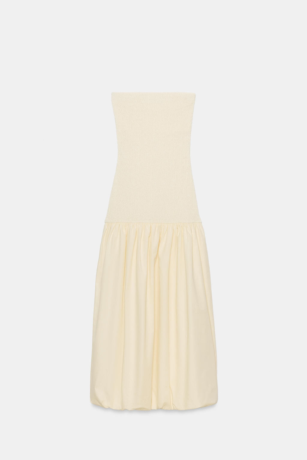 VESTIDO PALABRA DE HONOR COMBINADO