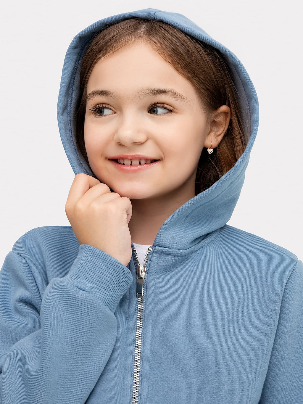 Комплект для девочек (жакет, брюки) в туманно-голубом цвете - Mark formelle фото 4