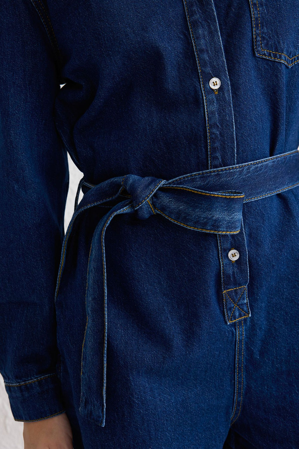 TRENDYOLMILLA Mavi Kusakl? Mini Denim Tulum TWOSS25TU00006 фото 4