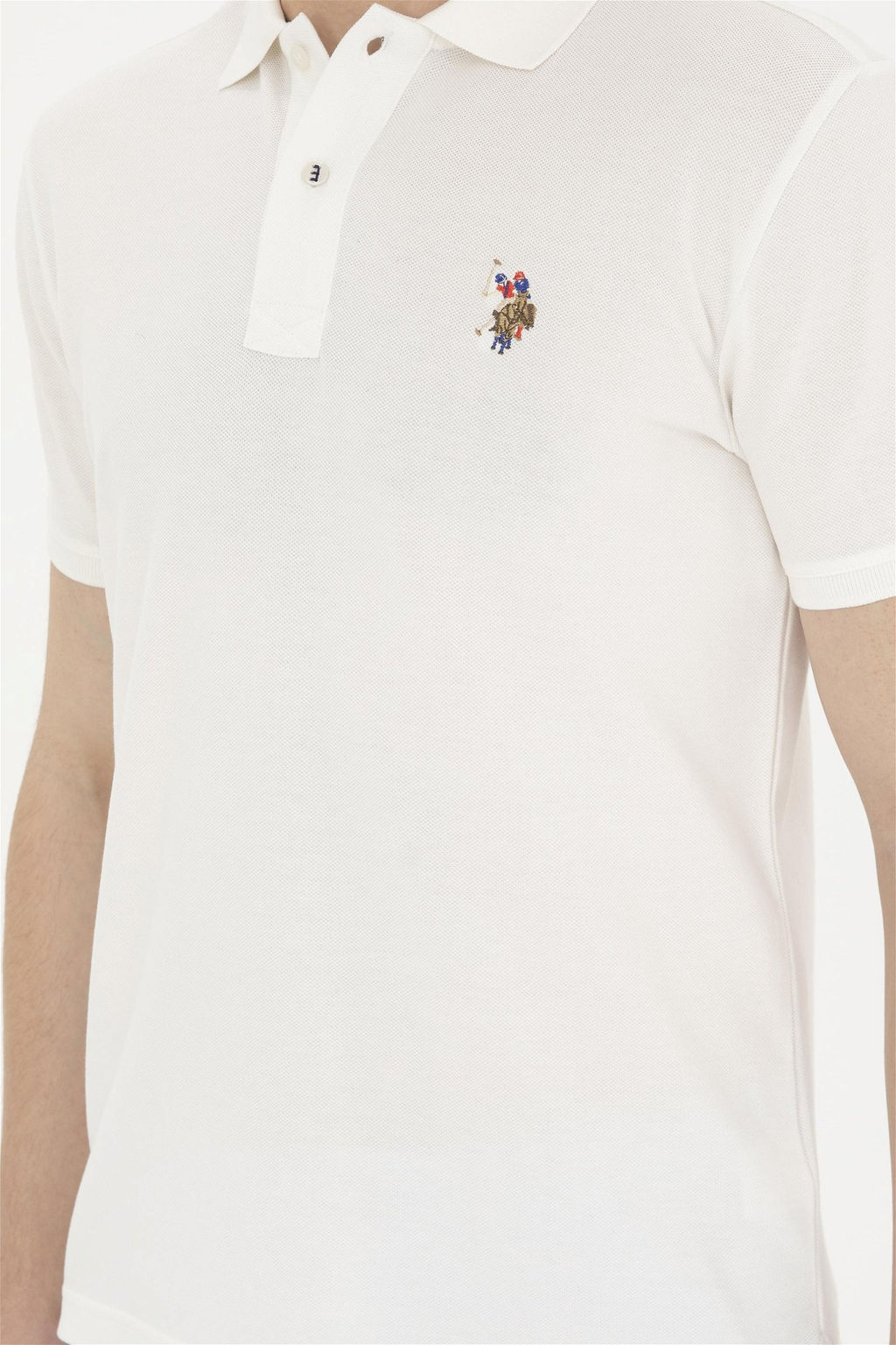 Мужская базовая футболка цвета экрю - U.s. polo assn фото 6