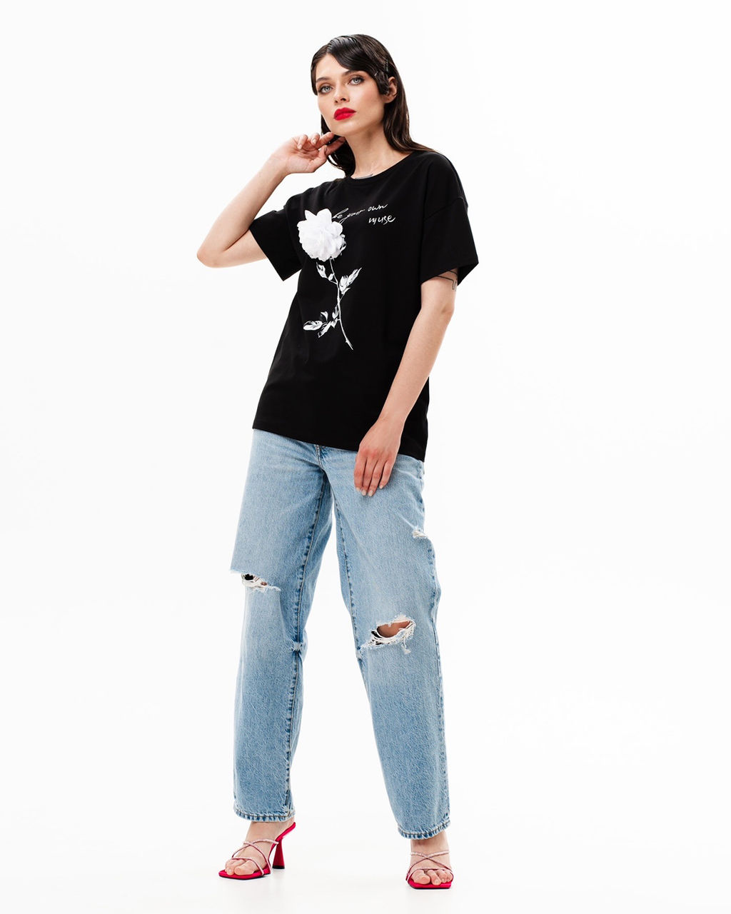 Футболка с цветком FDC001 - Sahar art lab фото 7