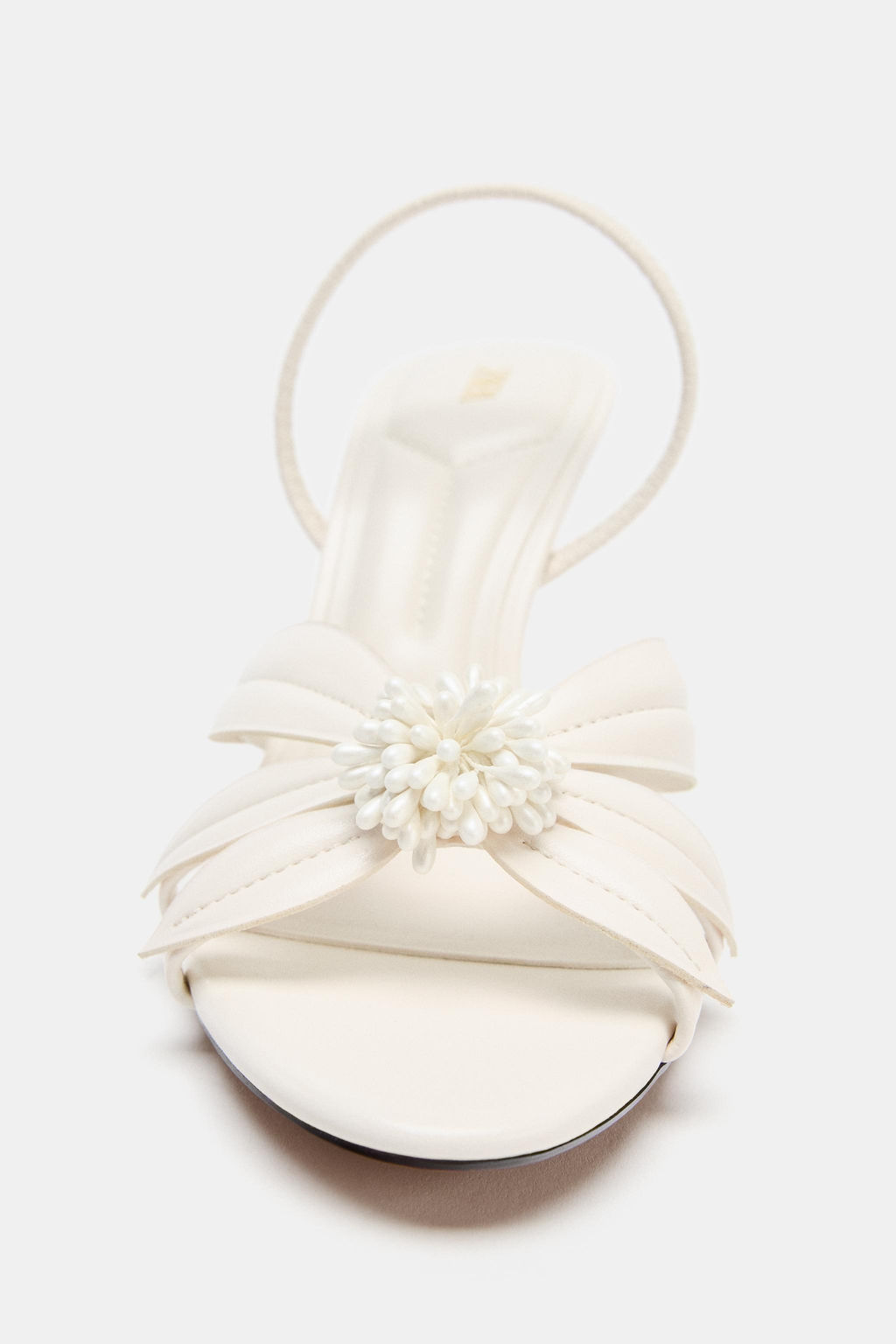 SANDALIA TAC?N DETALLE FLOR / Blanco - Zara фото 3