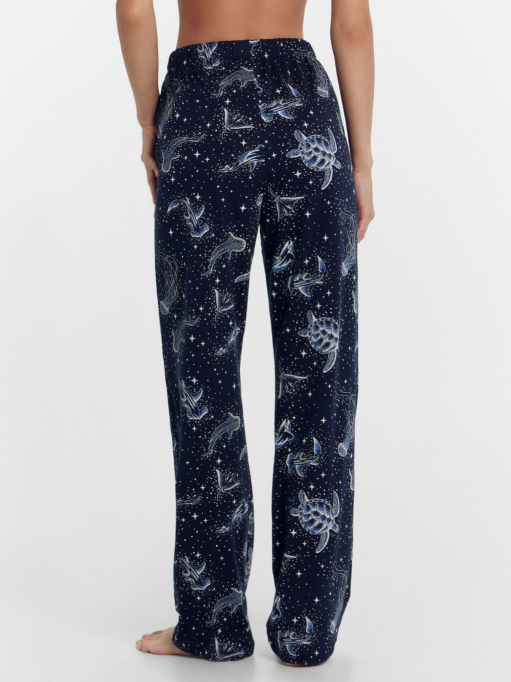 Комплект женский (блузка, брюки) синий со звездным морем - Mark formelle фото 5