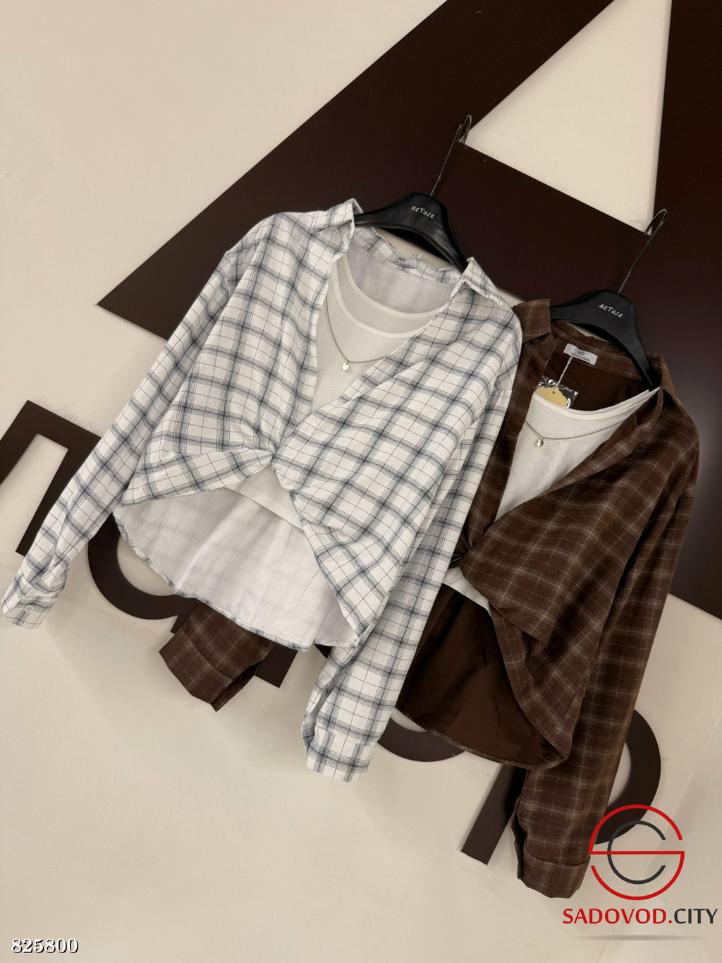 Рубашка женская с топиком