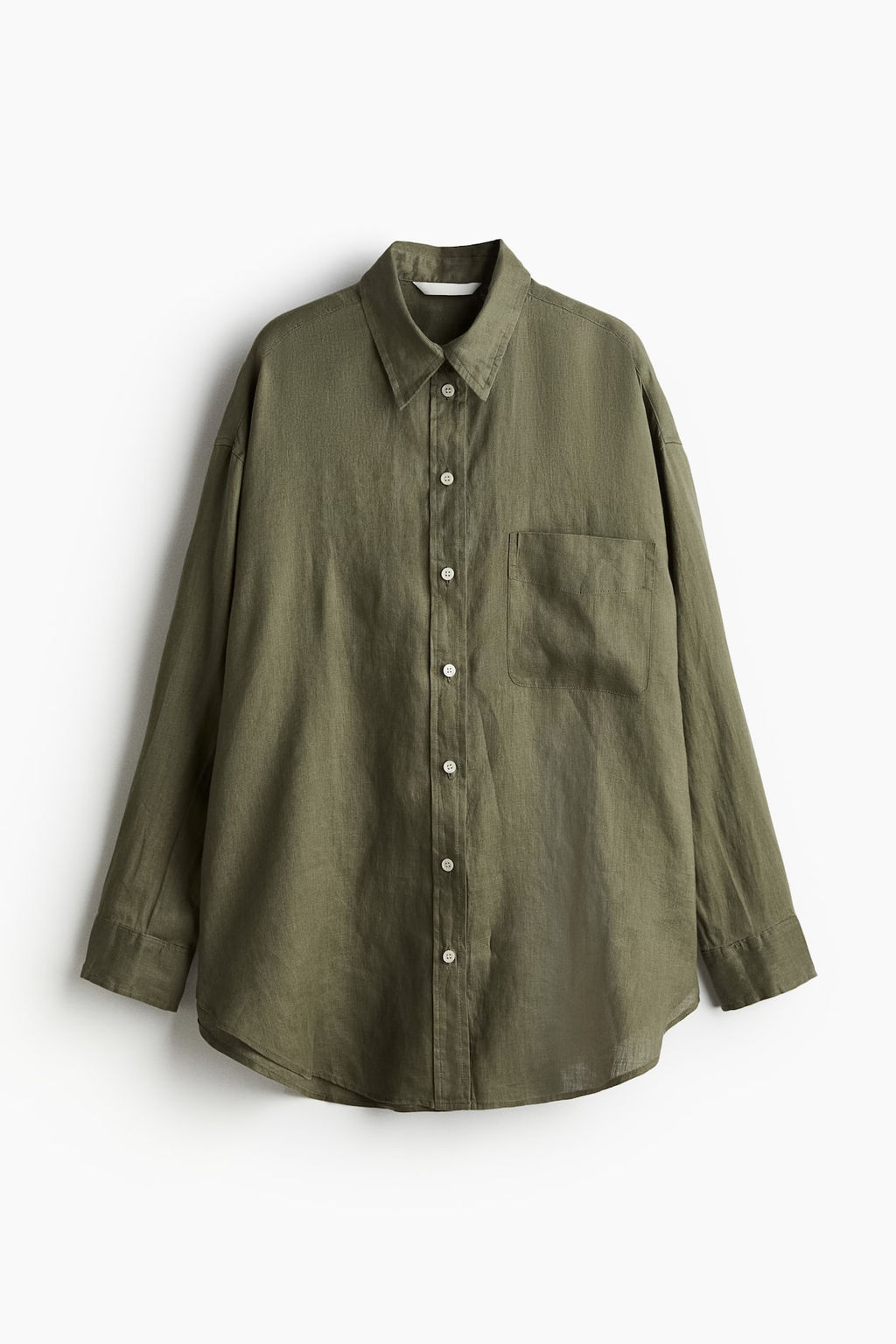 Camisa oversize de lino - H&m фото 6