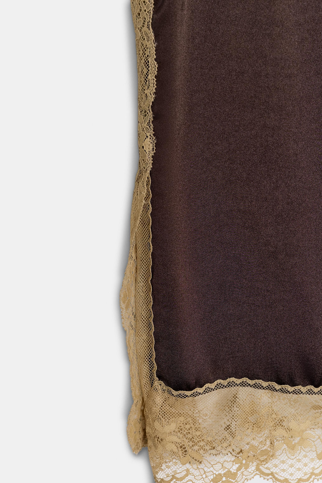 ZW COLLECTION SATIN TOP WITH LACE TRIM - Zara фото 8