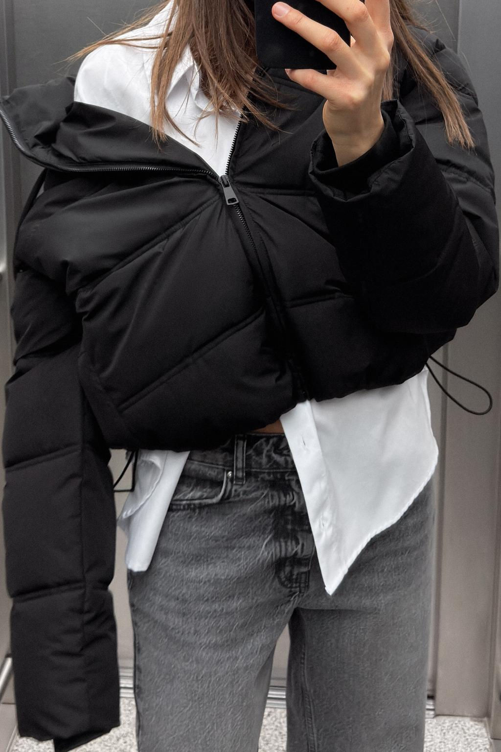 WATER AND WIND PROTECTION SHORT PUFFER ANORAK - Zara фото 2