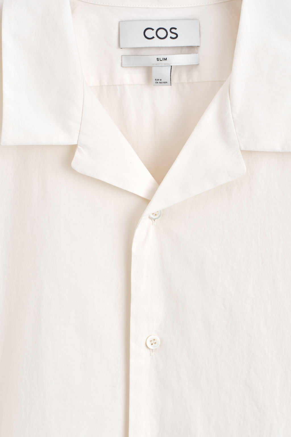 CAMISA DE ALGOD?N SLIM FIT CON CUELLO ABIERTO - H&m фото 3