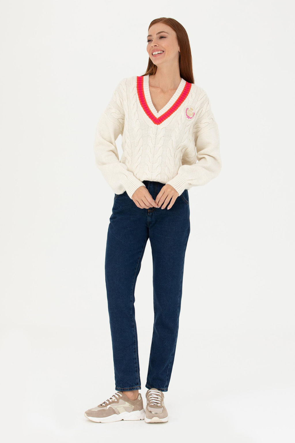 Женский кремовый свитер - U.s. polo assn фото 18