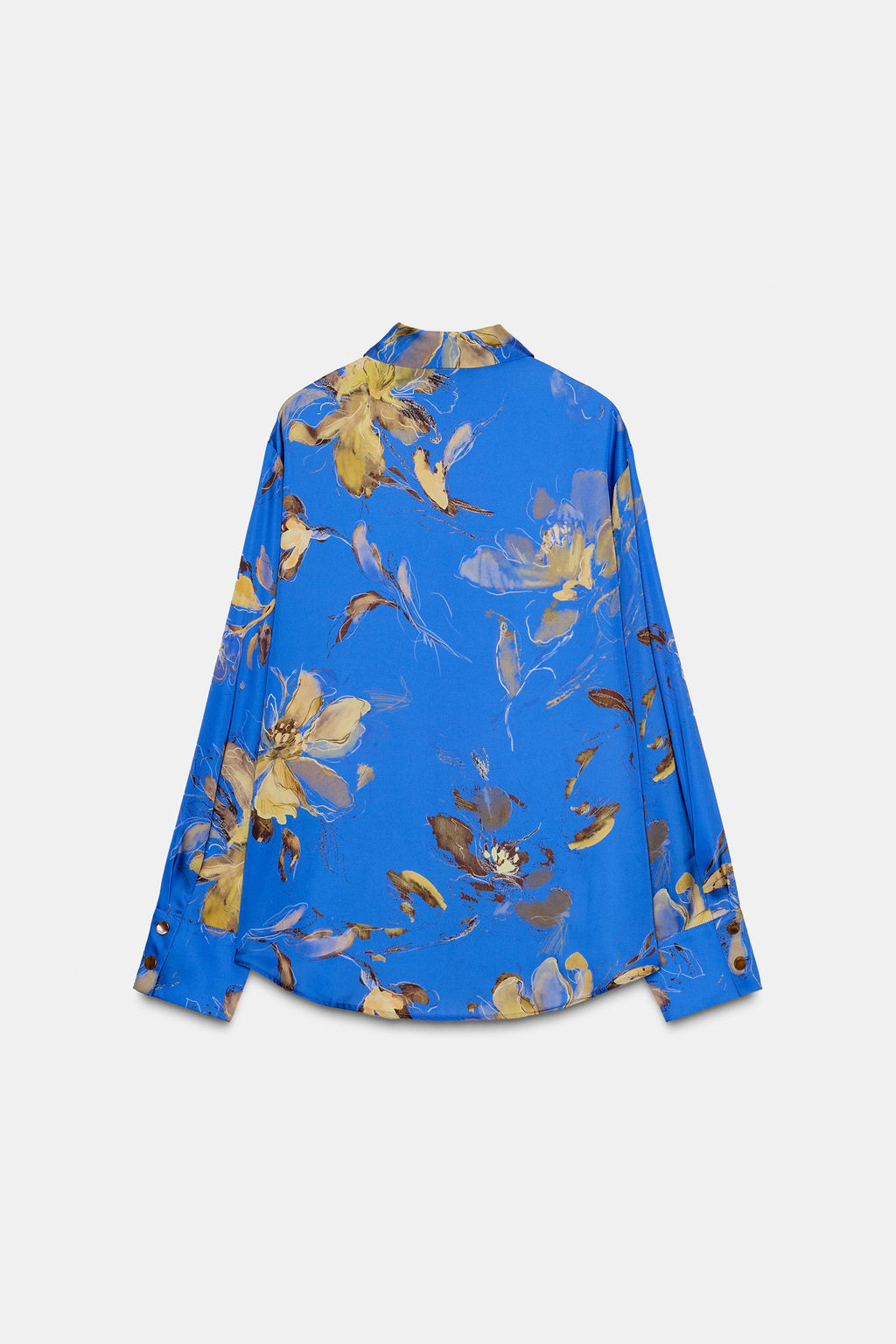 FLORAL PRINT SATIN SHIRT - Zara фото 7