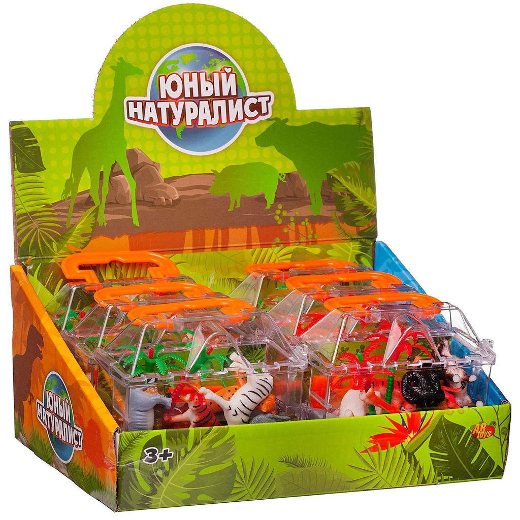 Игровой набор ABtoys Юный натуралист Фигурки диких животных 8 шт. в чемоданчике, в дисплеи  фото 6