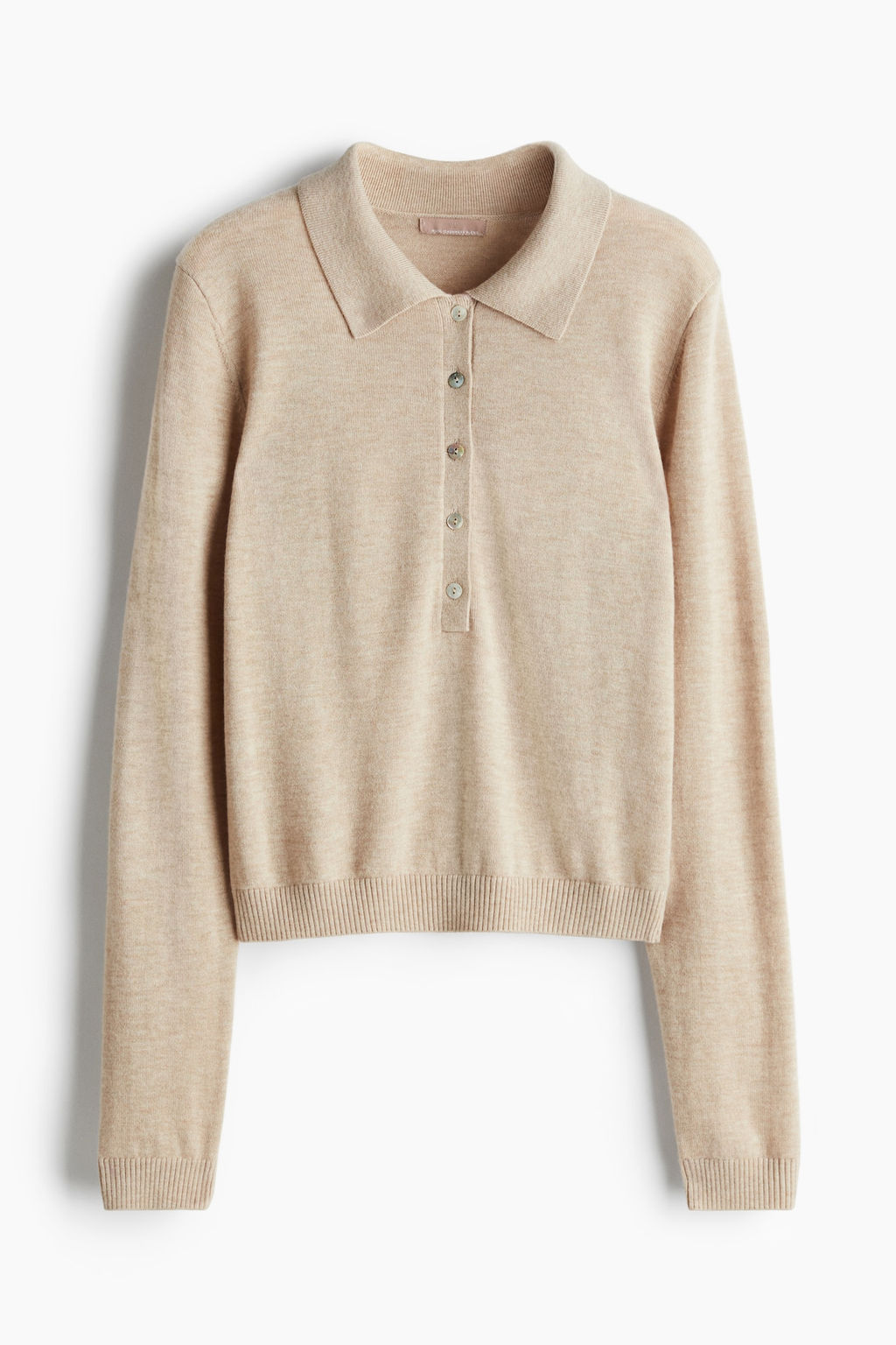 Cashmere-blend polo shirt - H&m фото 4