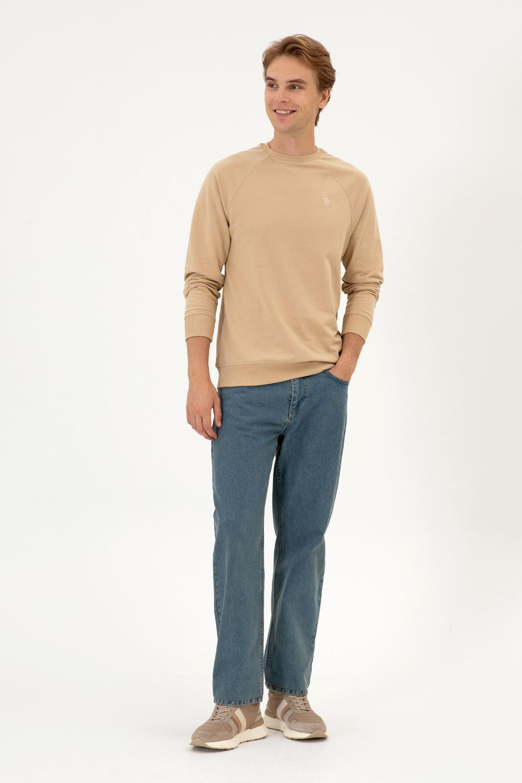 Erkek Kum Basic Sweatshirt Sepette S_rpriz _ndirim