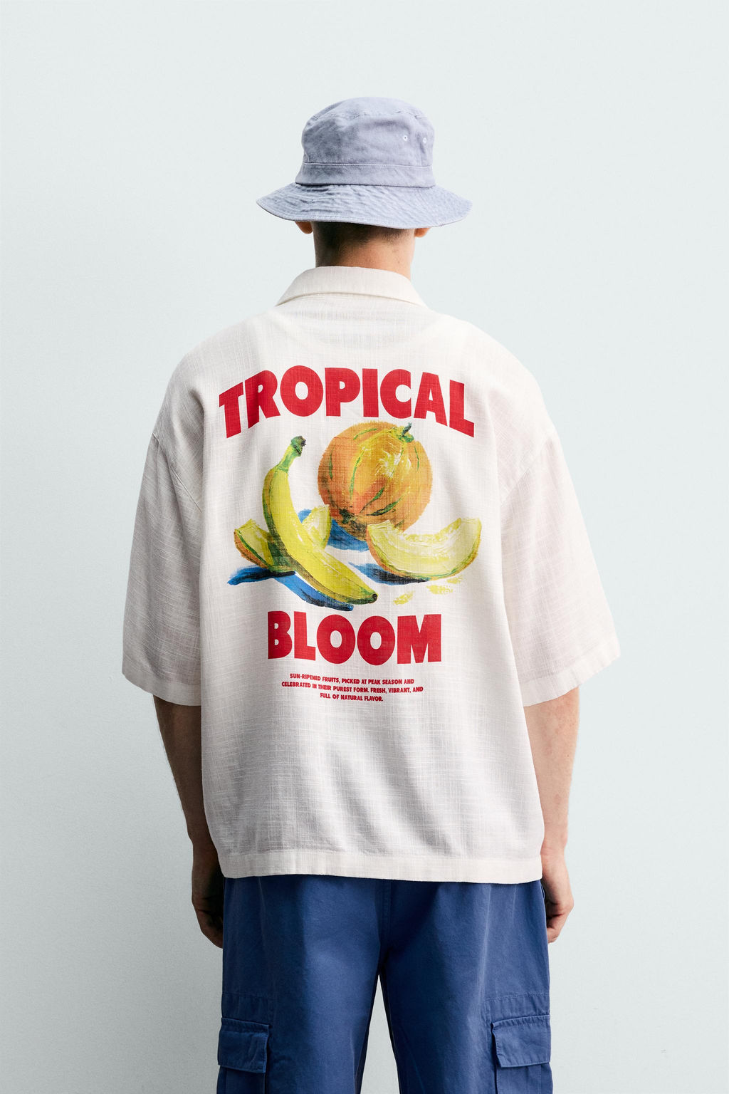 CAMISA RELAXED FIT ESTAMPADO FRUTAS / Blanco - Zara фото 3