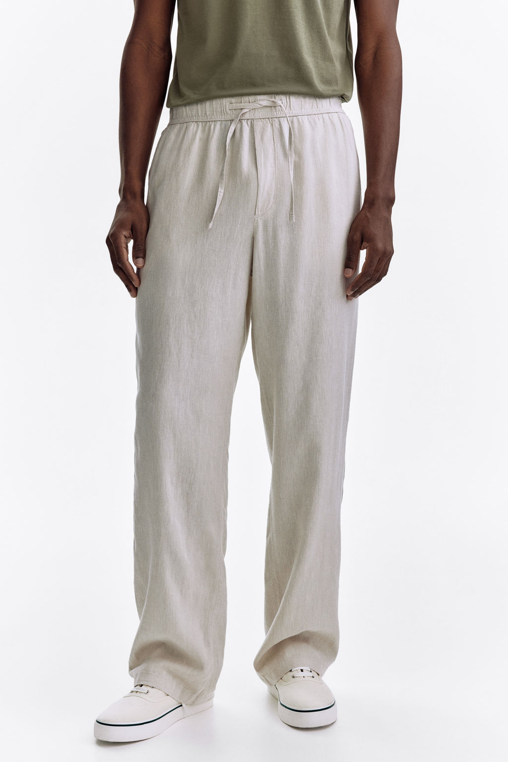 Pantal?n en mezcla de lino Relaxed Fit - H&m фото 8