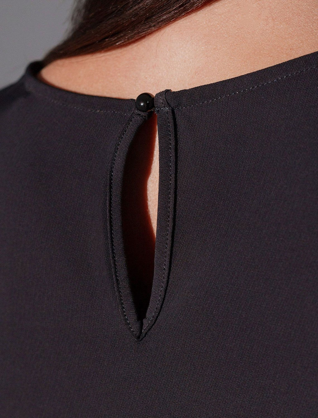 Блузка свободная из креп-шифона с кружевом - Vilatte фото 4