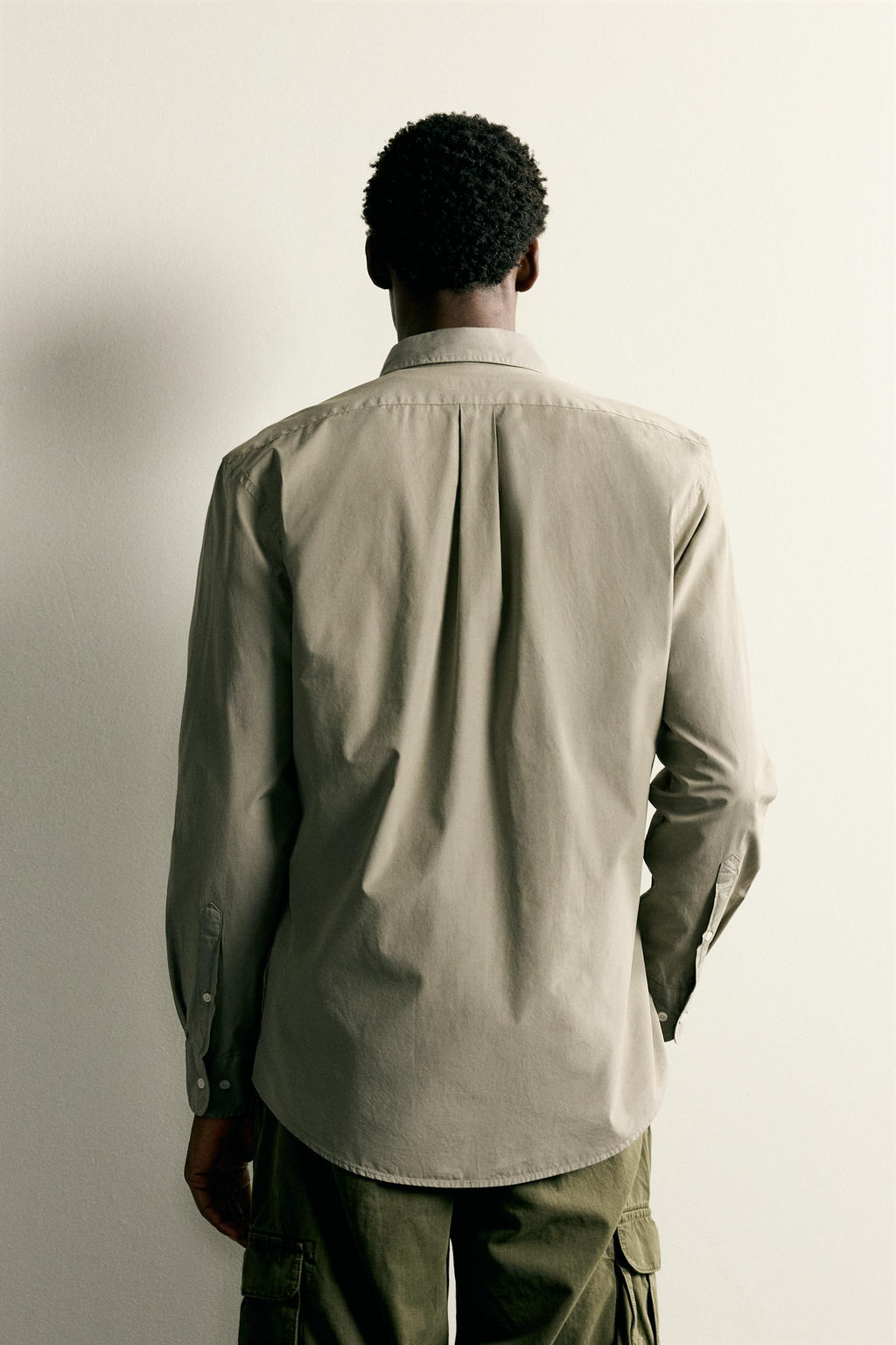 CAMISA REGULAR FIT ALGOD?N / Khaki - Zara фото 3