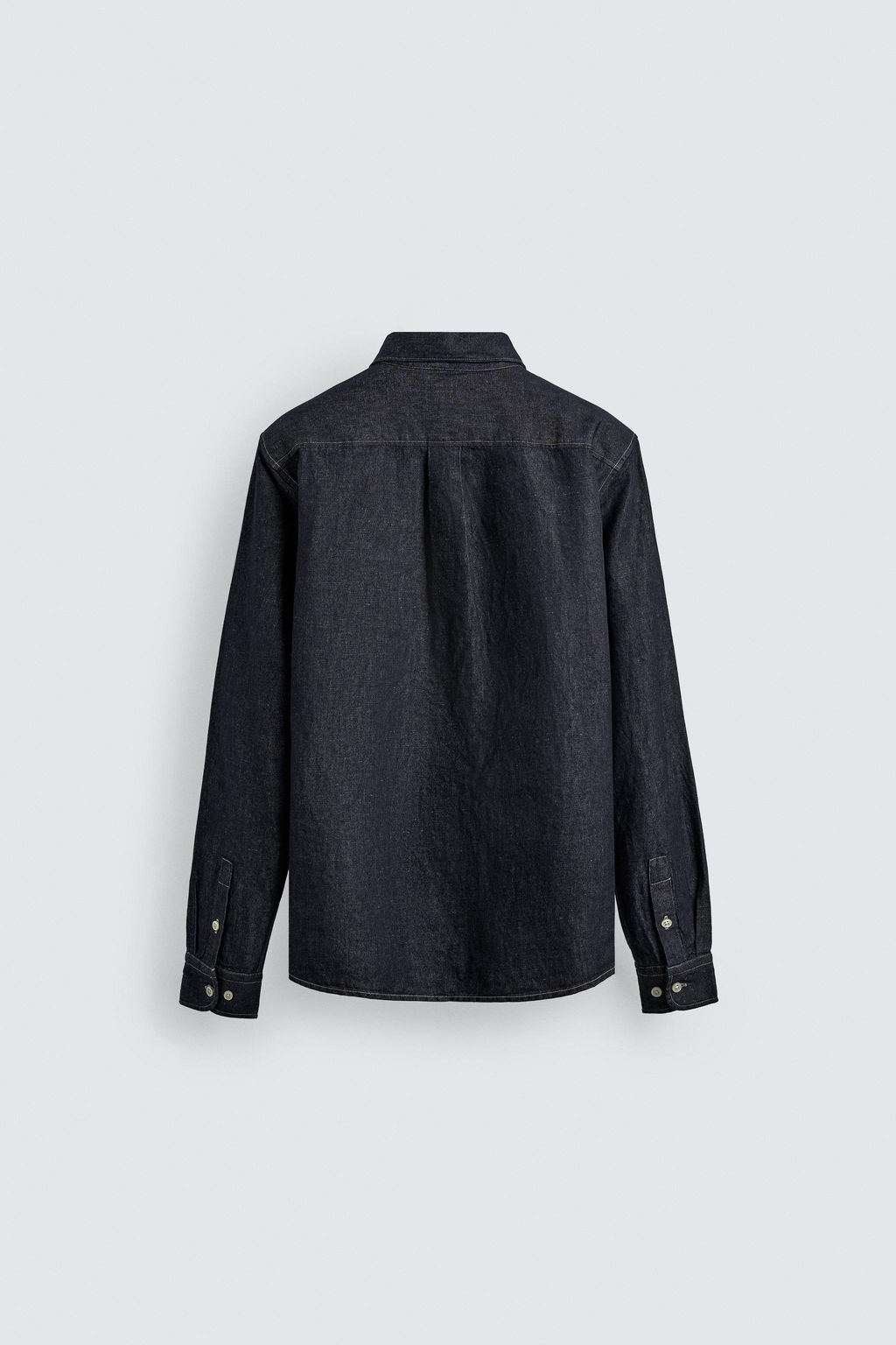LIGHTWEIGHT COTTON/LINEN DENIM SHIRT - Zara фото 7