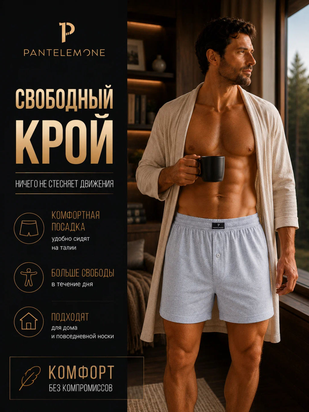Трусы-боксеры мужские - Pantelemone фото 3