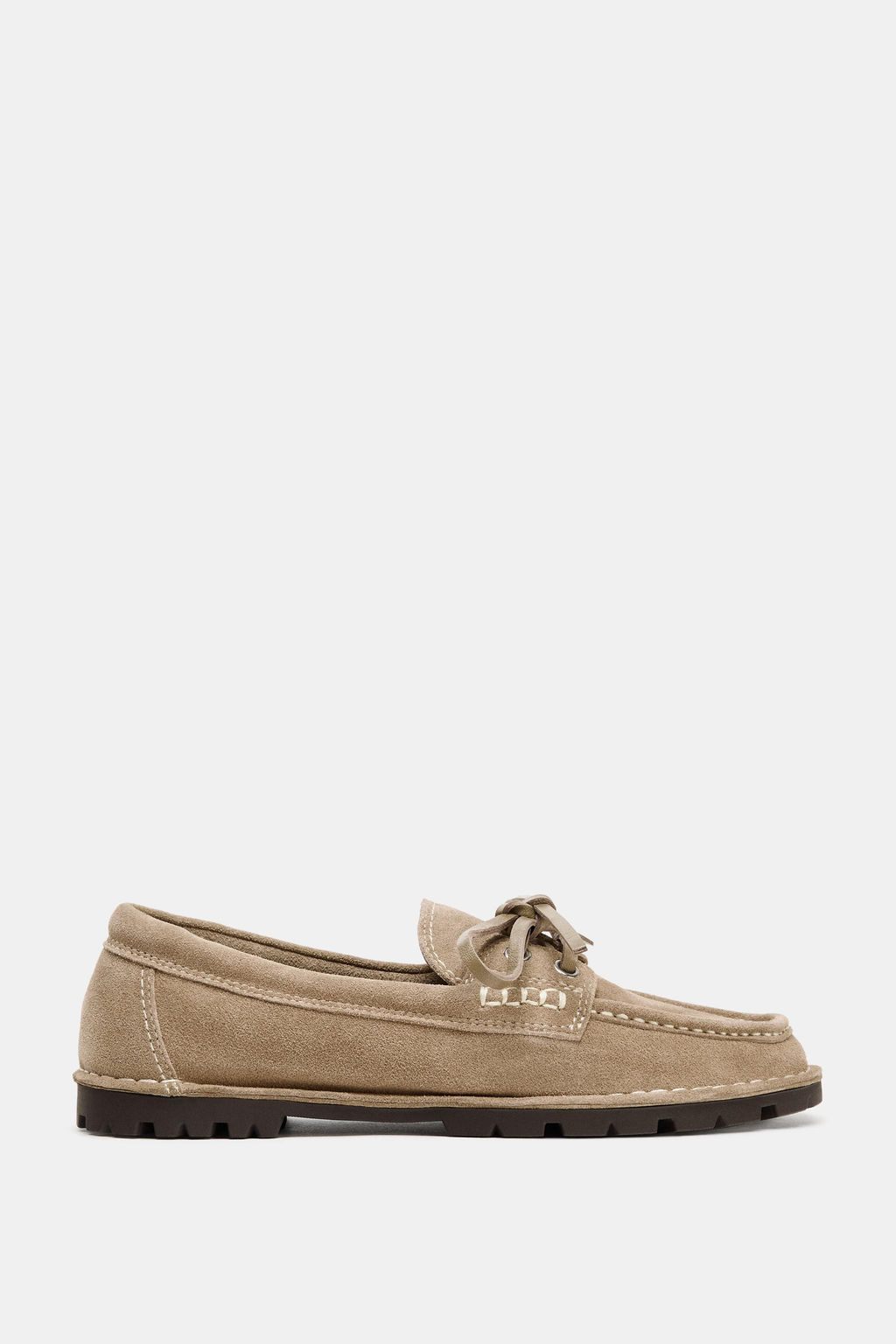 SPLIT SUEDE DECK SHOES WITH TRACK SOLE - Zara фото 3