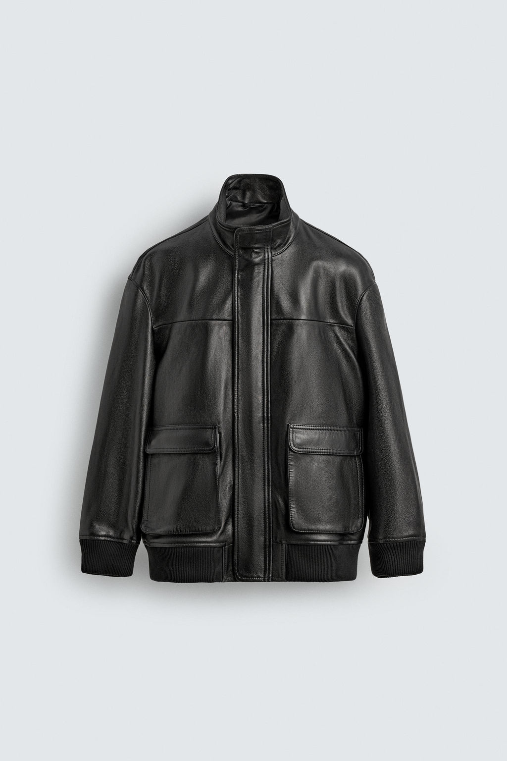 RELAXED FIT LEATHER JACKET ORIGINS - Zara фото 7