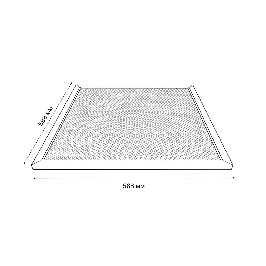 ULP-6060-36W/4000К IP40 GRILYATO WHITE Светильник светодиодный потолочный универсальный. Белый свет (4000K). 3520Лм. 588X588x25мм. Корпус белый. В комплекте с и/п. ТМ Uniel
