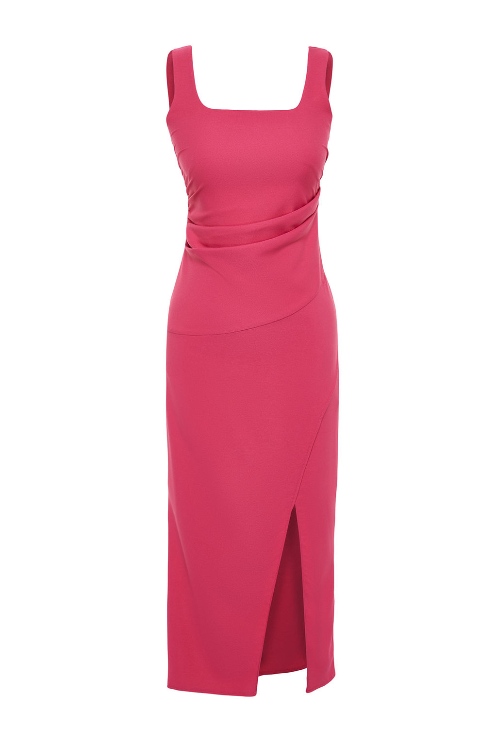 Fusya Y?rtmacl? Buzgu Detayl? Midi Dokuma Elbise TWOSS24EL00439 - Trendyolmilla фото 8