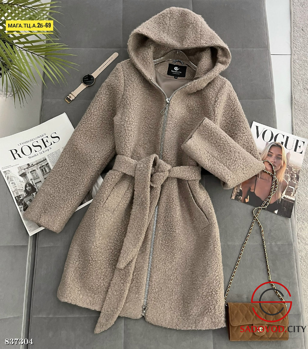 Пальто женское с капюшоном - Bruno фото 2