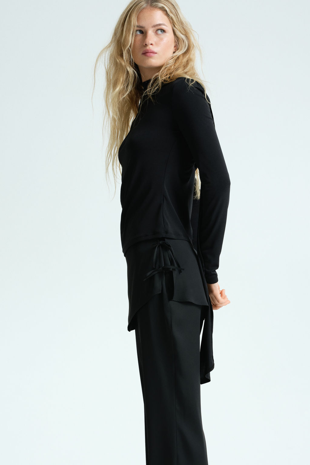 Pantal?n de sat?n con falda superpuesta - H&m фото 5