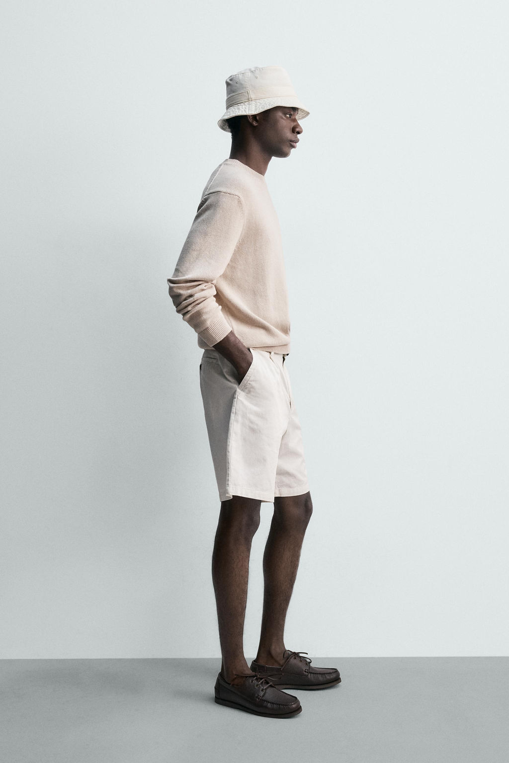 JERSEY REGULAR FIT ALGOD?N - LINO / Crudo - Zara фото 4