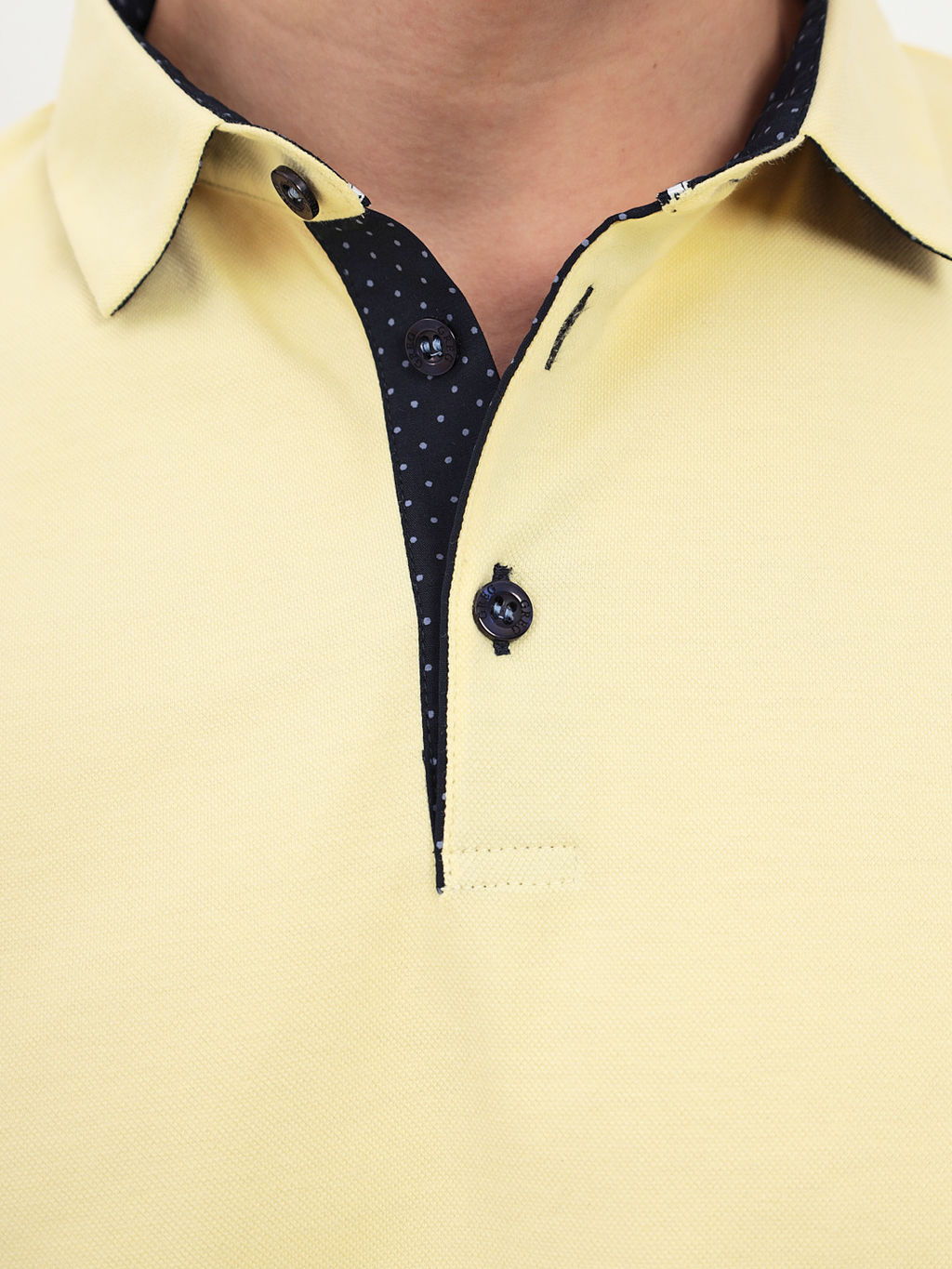 Джемпер мужской с воротником поло короткий рукав GREG G144-PO1246T-SA0048 (лимон)